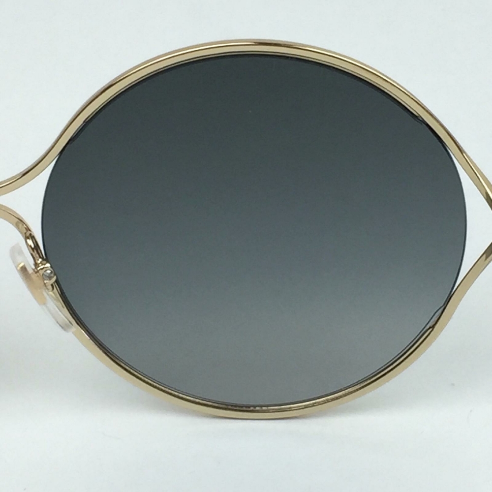 Gucci Gold Frame Round Sunglasses with Gray Gradient Lenses - Picture 16 of 16